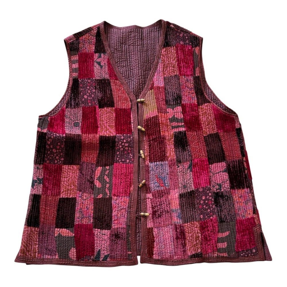 Vintage Multicolor Patchwork Vest
